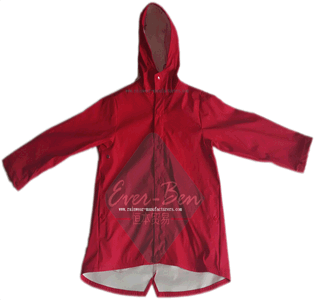 Red PU raincoats for women